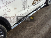 Пороги овальные с накладкой 120х60 мм Toyota Highlander 2014